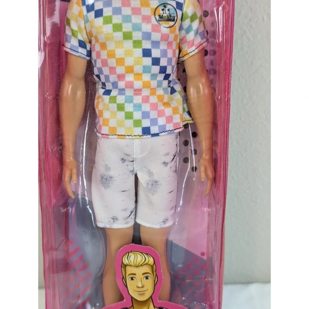 Barbie Ken Fashionista Doll - Rainbow Checkered Shirt Number 174. 2020-21 New